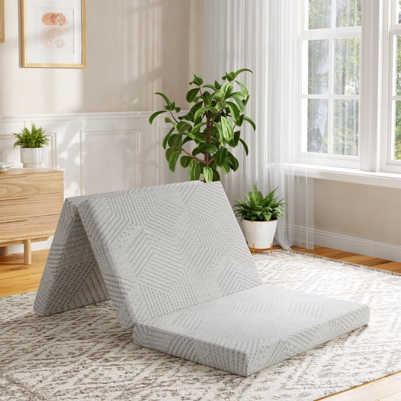 EGOHOME 4" Tri-folding Memory Foam Mattress, Full