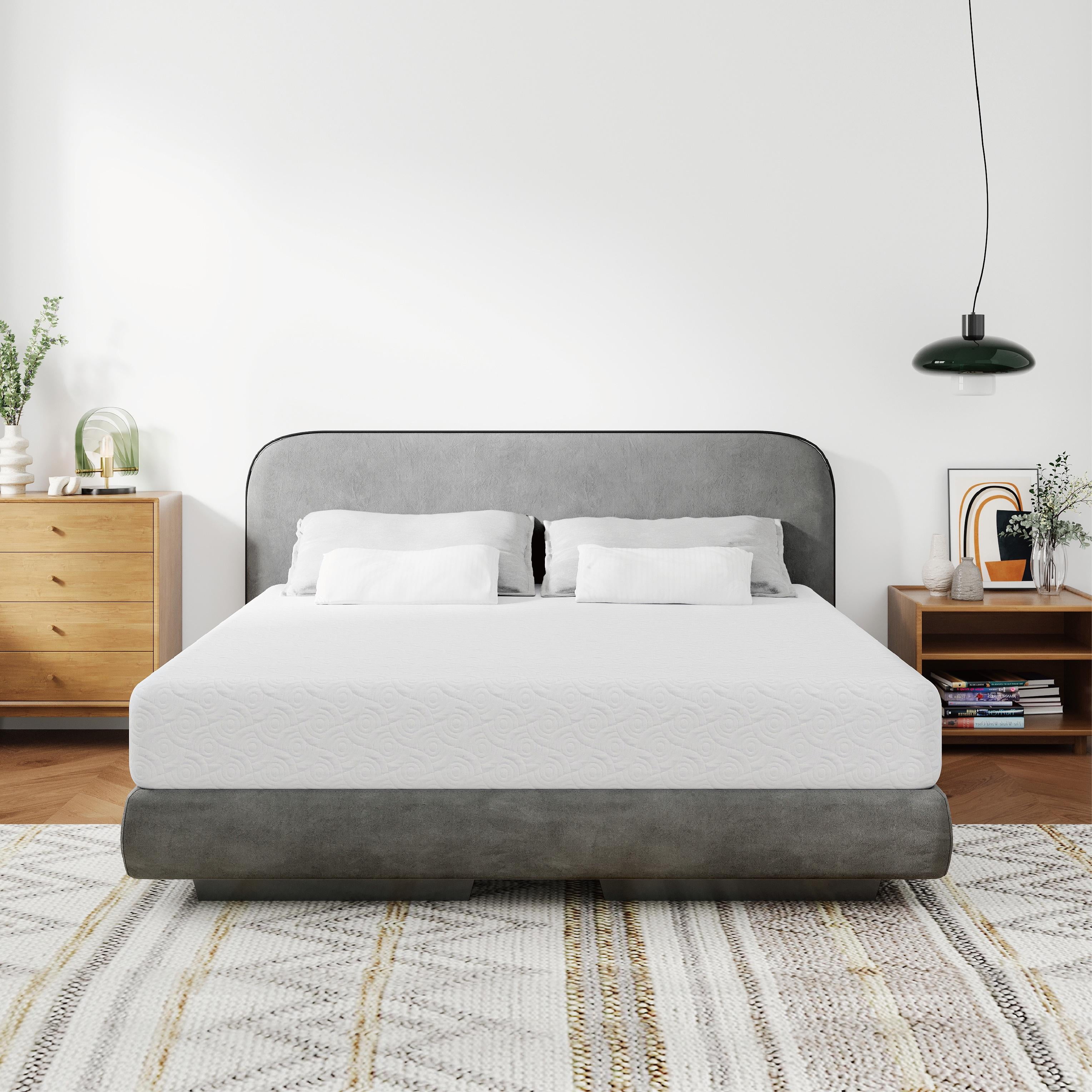 MLILY 7" Green Tea Gel Memory Foam Mattress, Twin, Medium