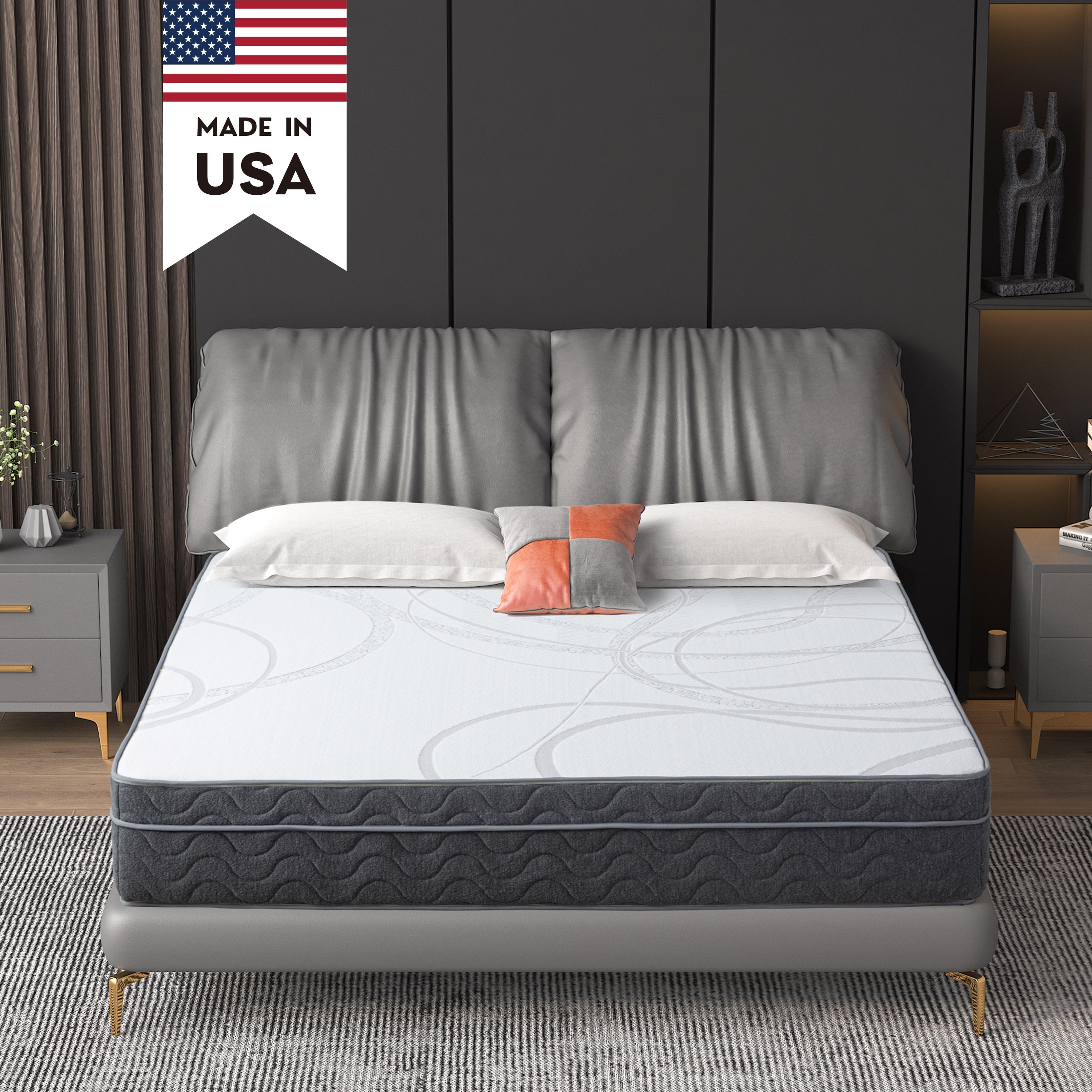 MLILY EGO 10 inch Gel Memory Foam Hybrid Mattress in a Box, Twin Size