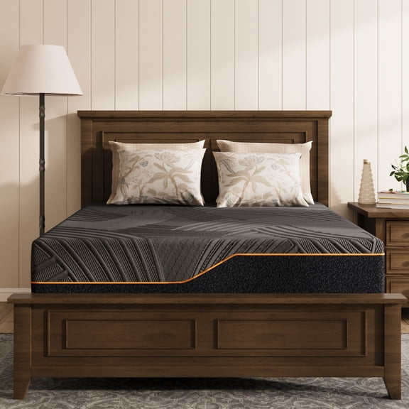 EGOHOME DY Black 14 inch King Size Mattress in a Box, Cooling Gel Memory Foam Mattress, Medium