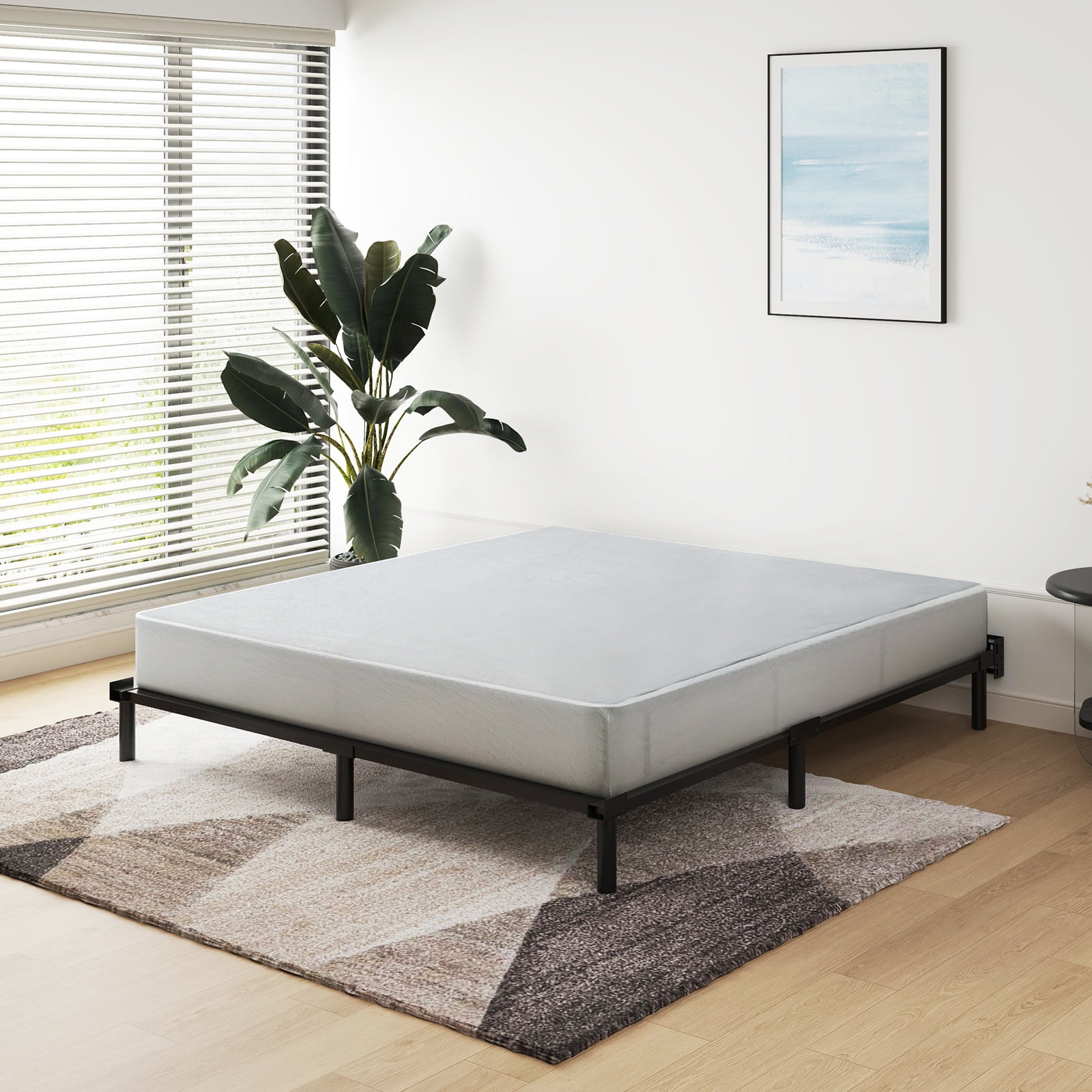 MLILY Ego 7.5 inch Queen Size Metal Box Spring Easy Assembly Mattress Foundation Walmart
