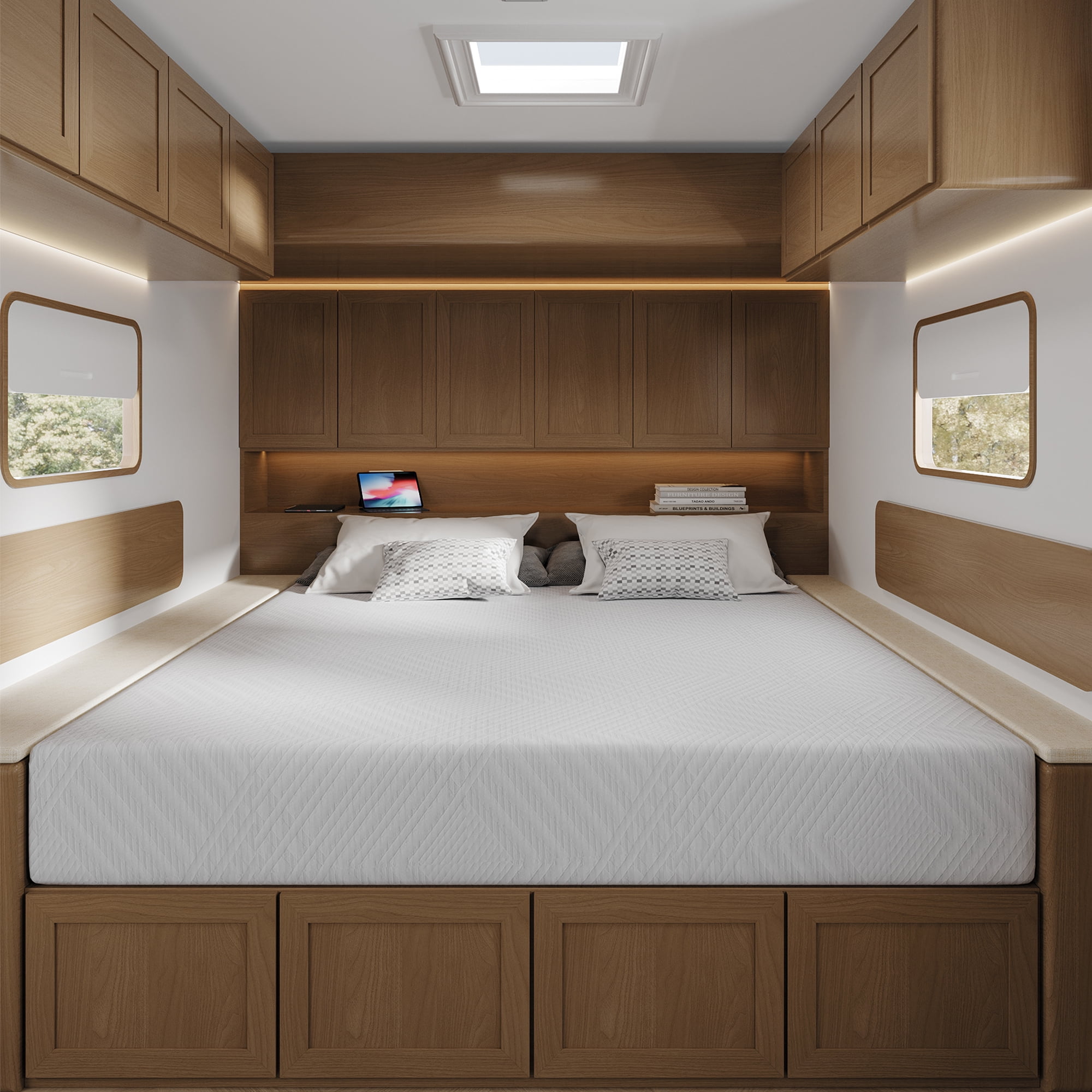 EGOHOME Ego 8 inch RV Mattress Short Queen Size, Camper Bed in a Box