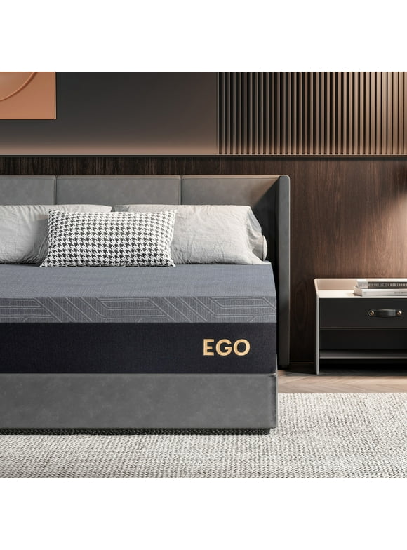 MLILY Ego Black 10 inch Gel Memory Foam Mattress, Twin Mattress in a Box, Medium