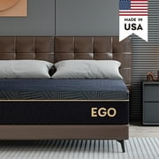 MLILY Ego Black 12 inch Queen Memory Foam Mattress, Cooling Gel Mattress in a Box, Medium