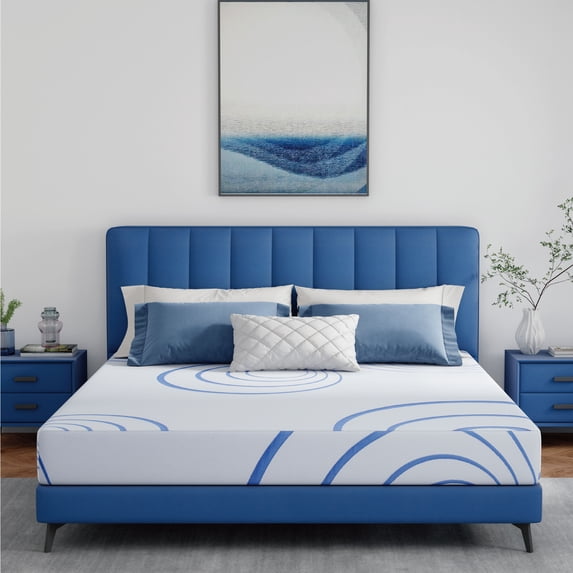 EGOHOME Charcoal 8" Gel Memory Foam Mattress,Full Mattress in a Box,Medium
