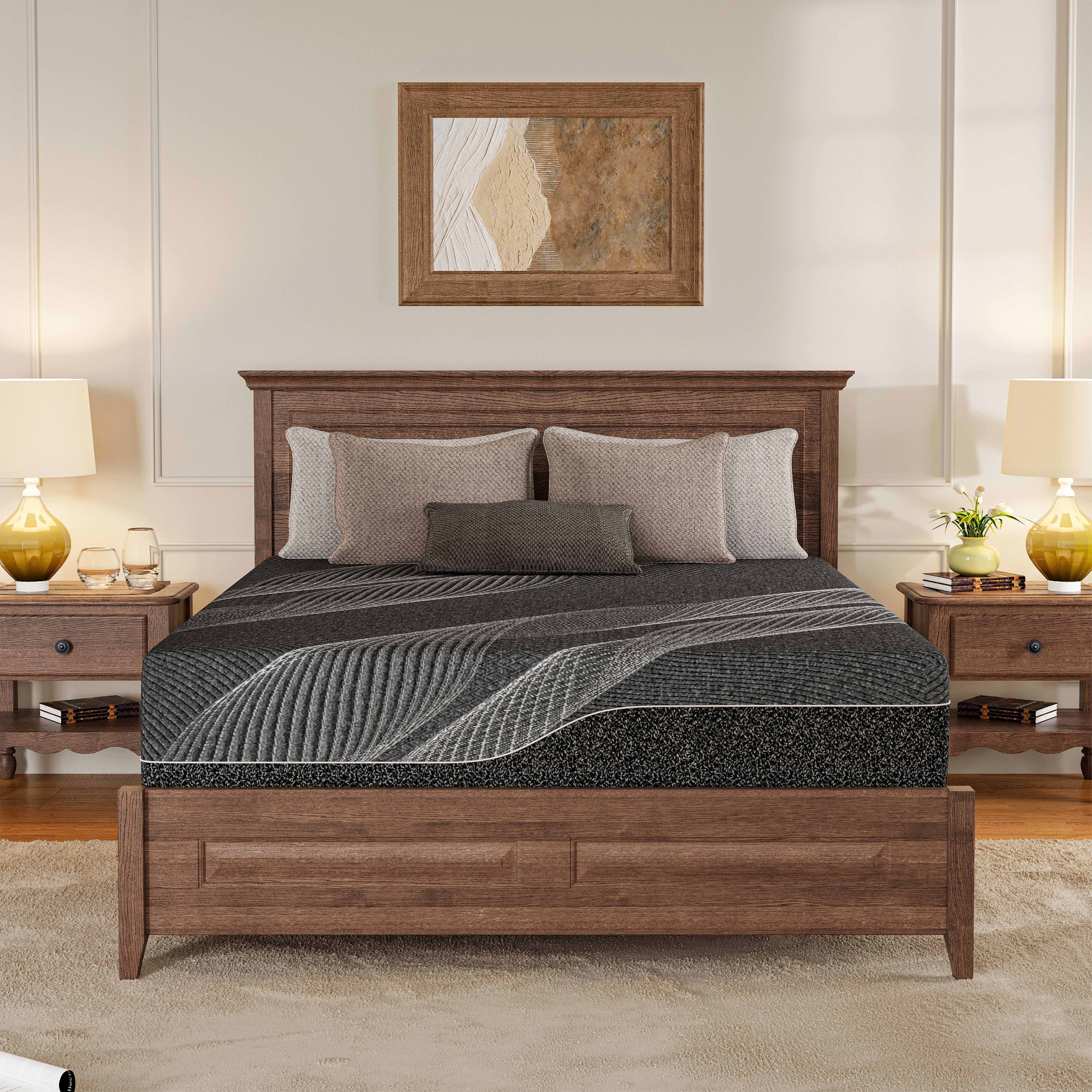 EGOHOME King Size Mattress,14" Cooling Gel Memory Foam Mattress in a Box, Medium Firm, Pressure Relief, CertiPUR-US