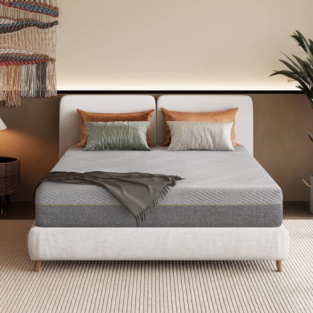 MLILY Ego Gray 12 inch King Size Mattress in a Box, Memory Foam Mattress King, Medium