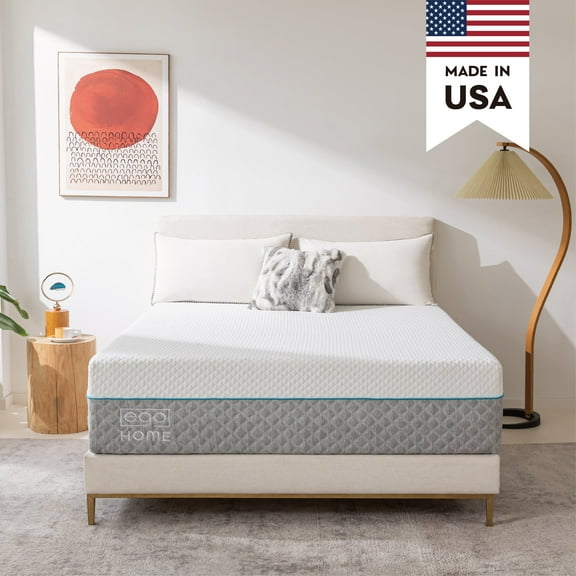 EGOHOME 14 inch Queen Mattress in a Box, Gel Memory Foam Mattress, Medium