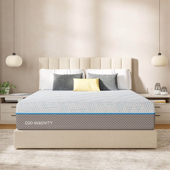 EGOHOME Serenity Queen Mattress, 12" Gel Memory Foam Mattress in a Box, Medium