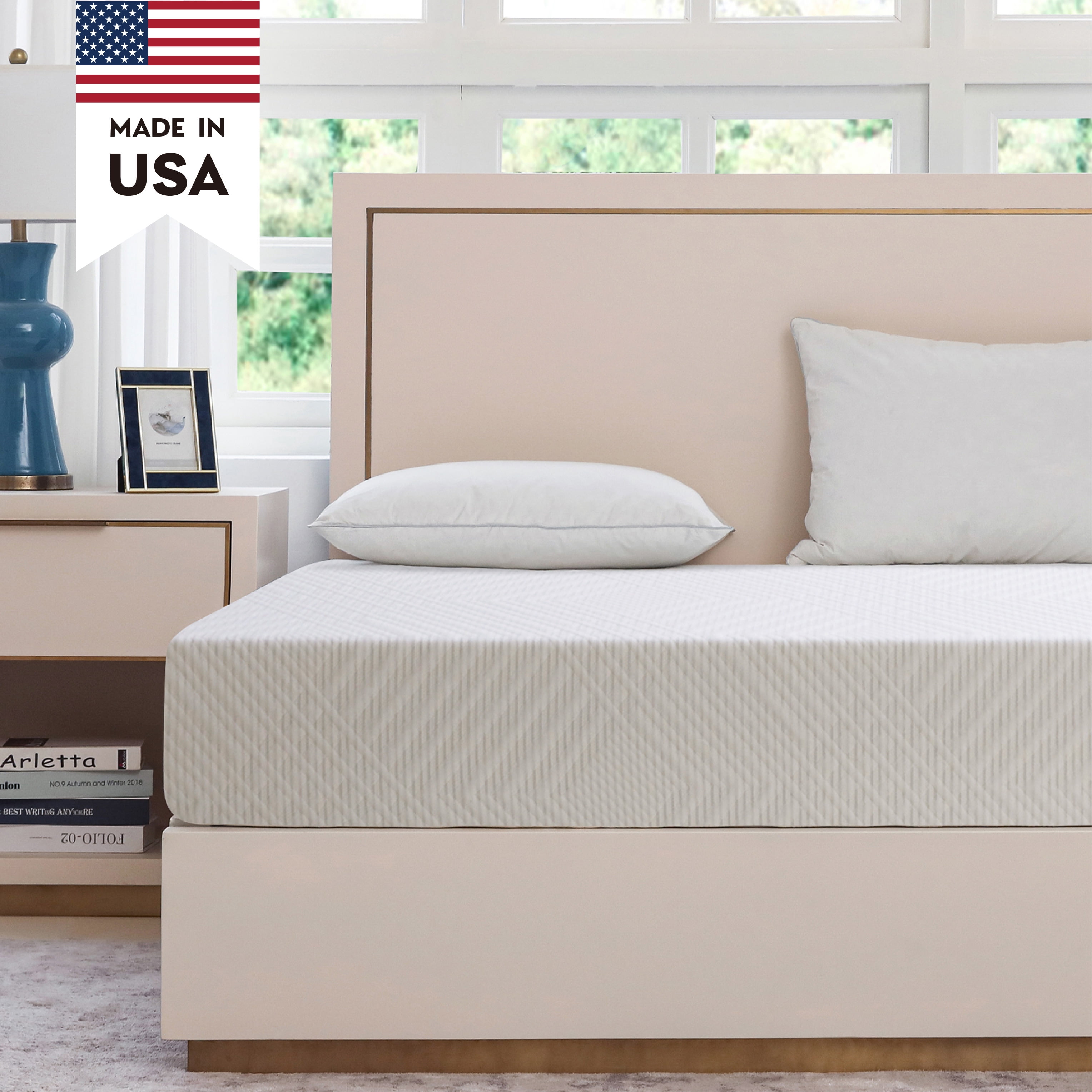 MLILY Ego White 12 inch Queen Mattress, Memory Foam Mattress in a Box