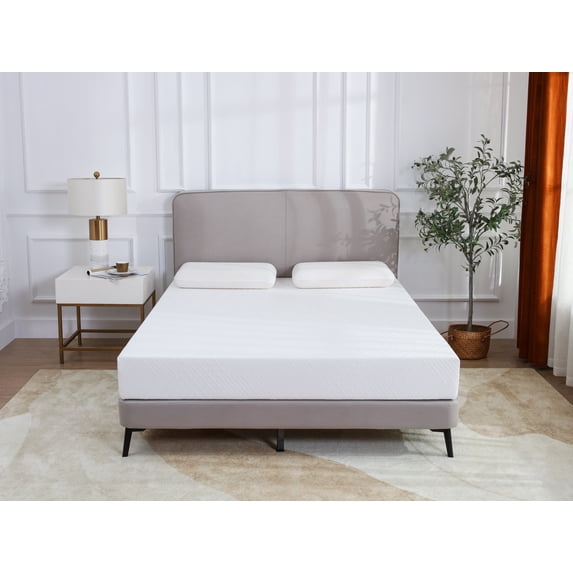 MLILY Ego White 8 inch Twin Size Memory Foam Mattress, Bed in a Box, Medium Firm