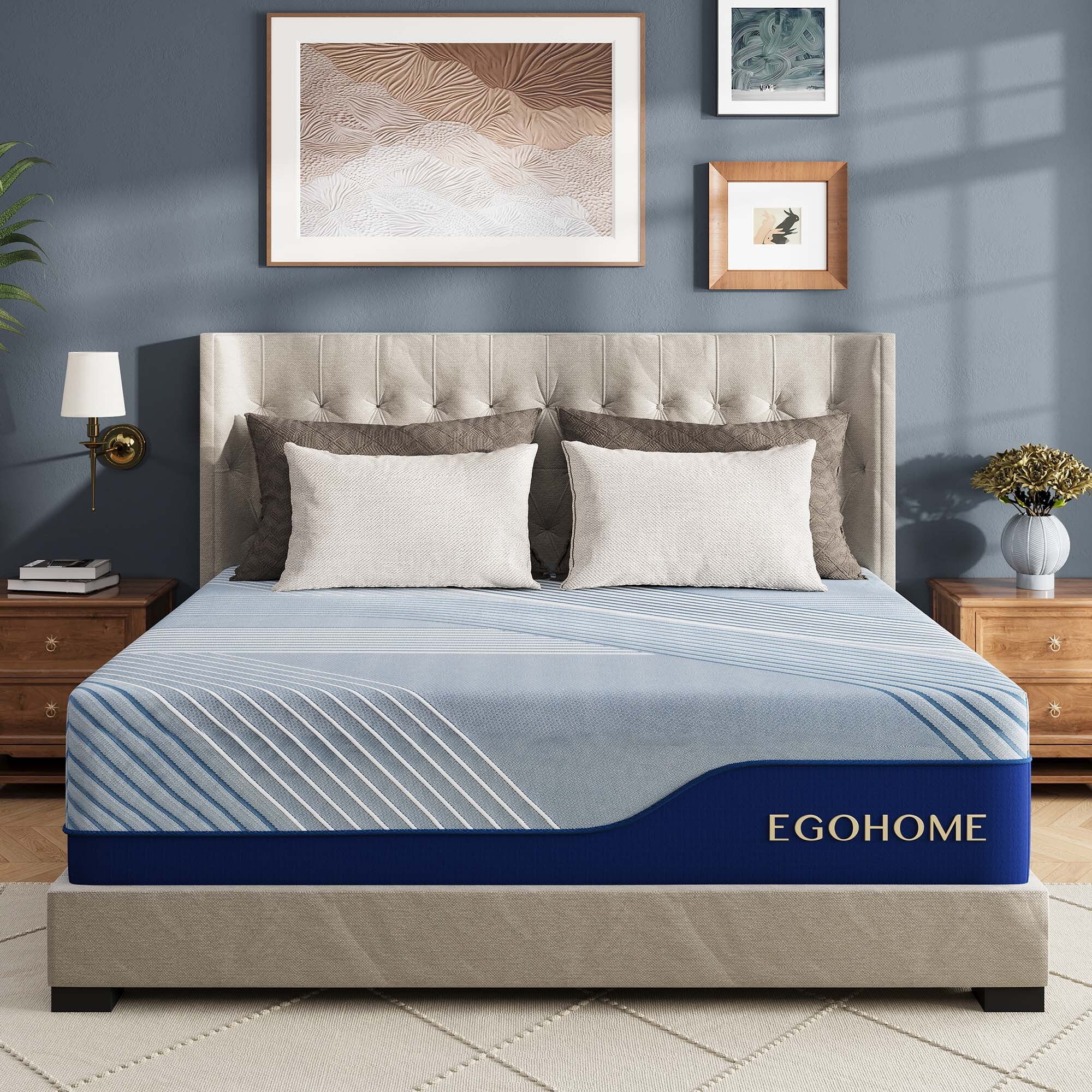 EGOHOME Elysian 14 inch Mattress, King Size Memory Foam Mattress
