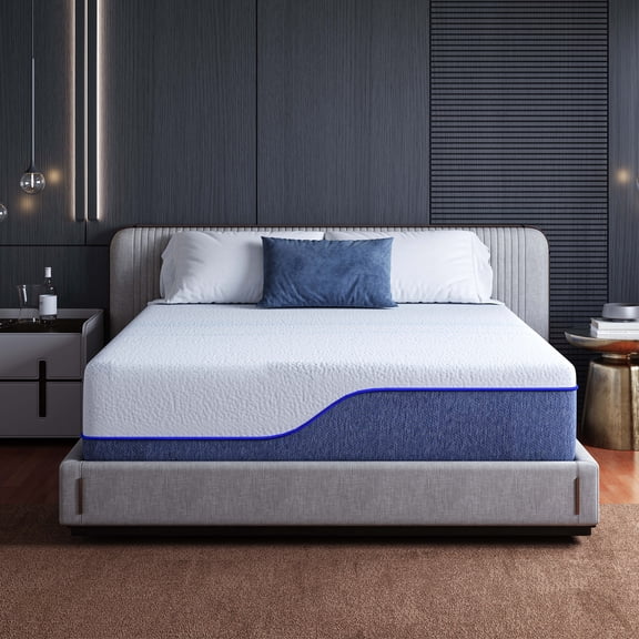 EGOHOME Essence Sleep 14” Queen, Medium Firm, Tight Top, Memory Foam Mattress in a Box