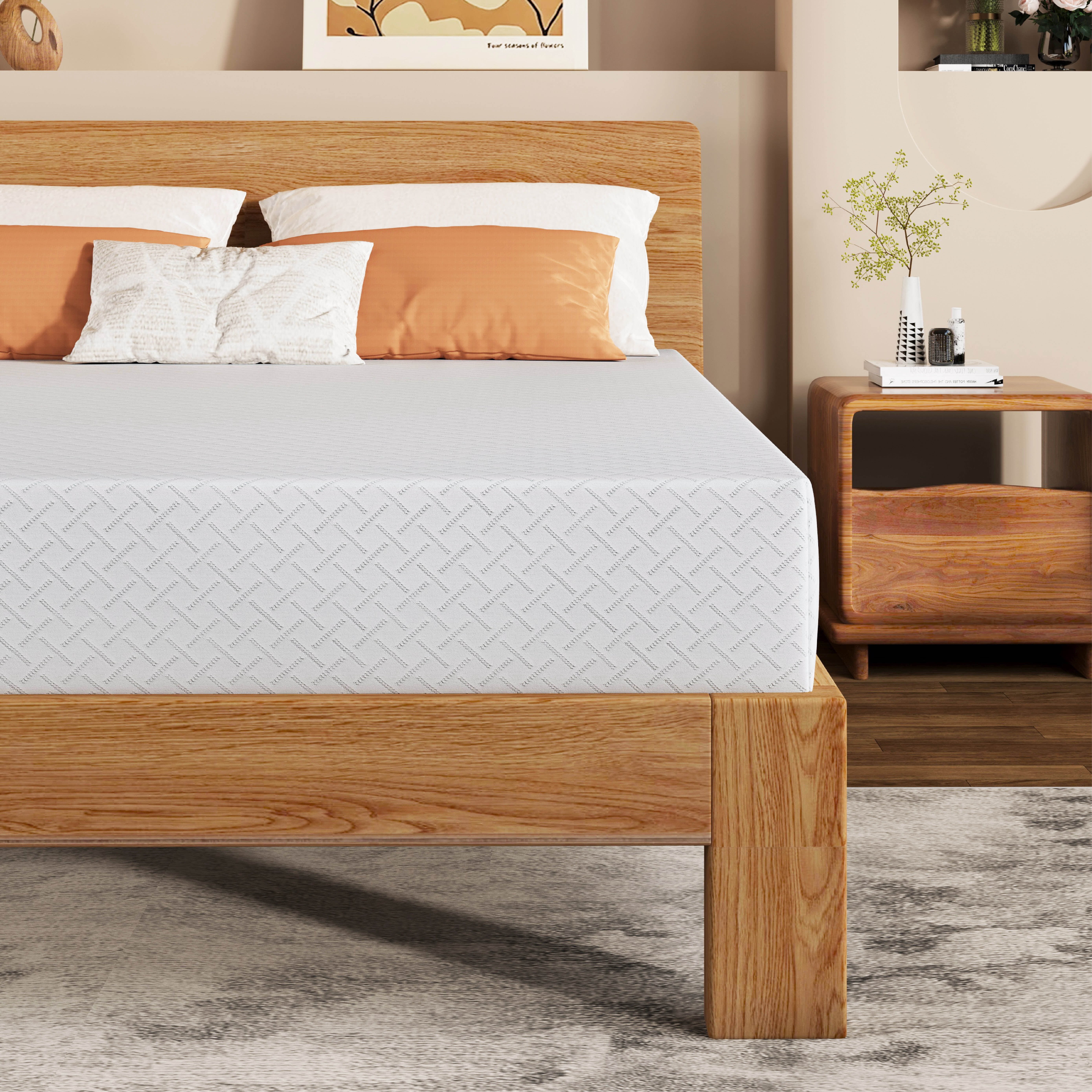 EGOHOME TrueZen Full Mattress, 8" Memory Foam Mattresses in a Box, Medium