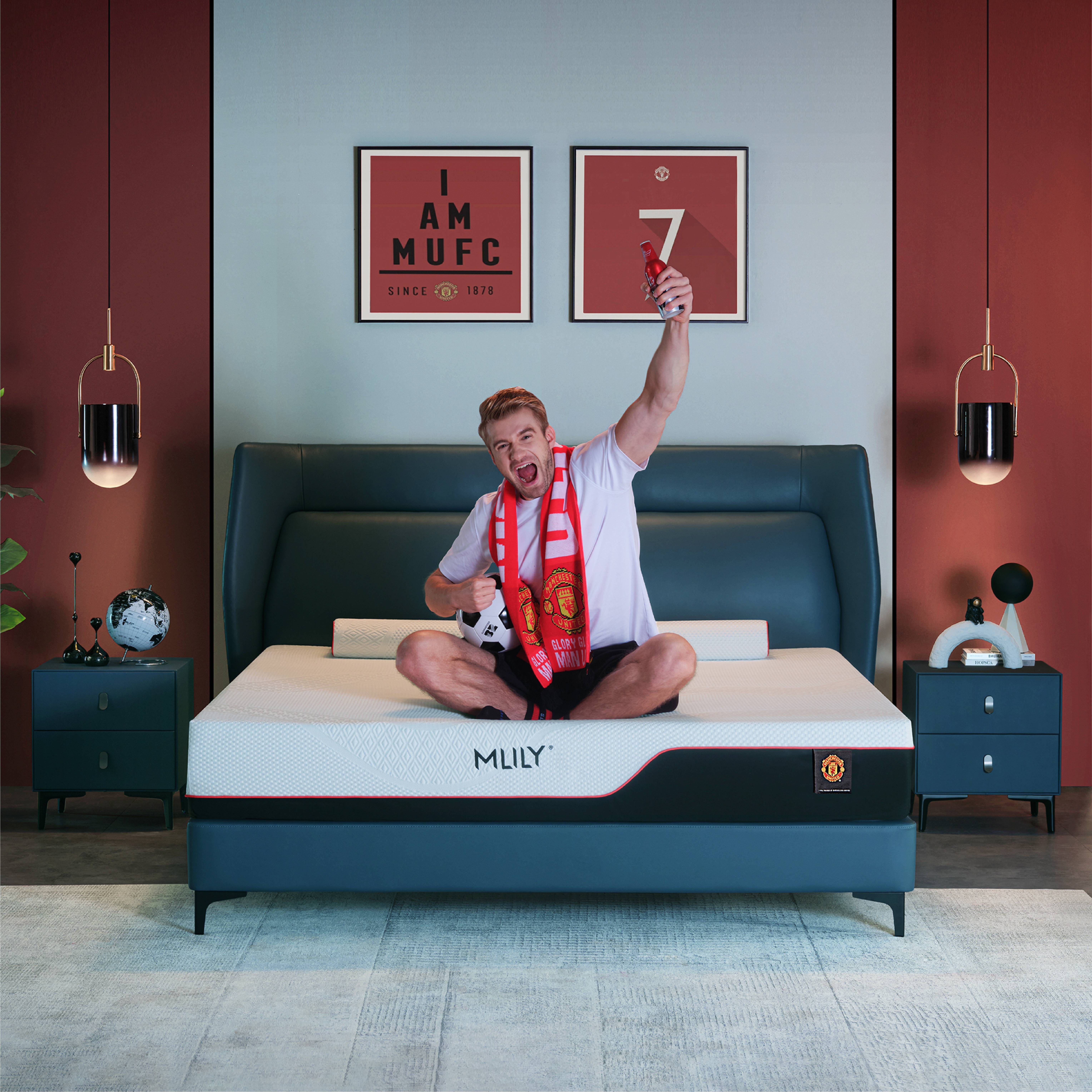 MLILY Manchester United Theatre 12 inch Memory Foam Mattress, Twin Size Mattress in a Box, Medium Plush, Tencel Fabric