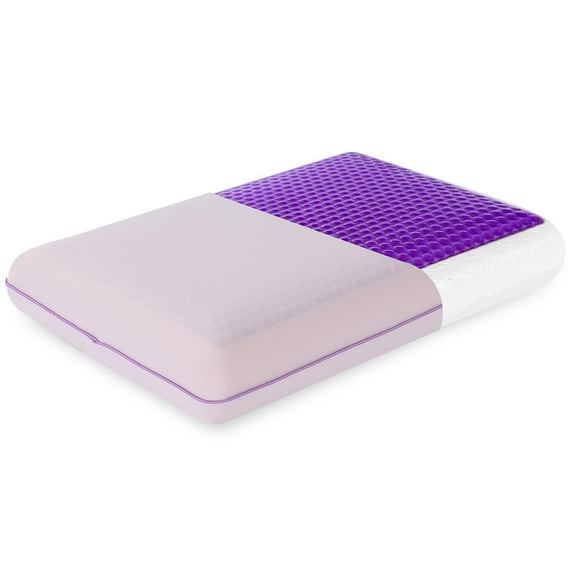 EGOHOME Memory Foam Pillow, Cooling Gel Bed Pillow, Queen, Purple