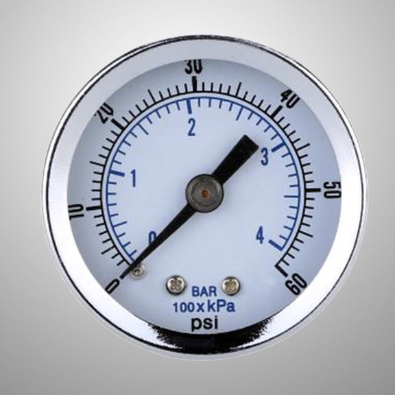 MLINS 0-60 Psi Compressor Compressed Air Pressure Gauge Dual Scale Pressure Gauge