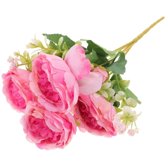 MLINS 1 Bunch Fake Flowers Silk Peonies Roses Artificial Flowers Faux Flower Arrangements