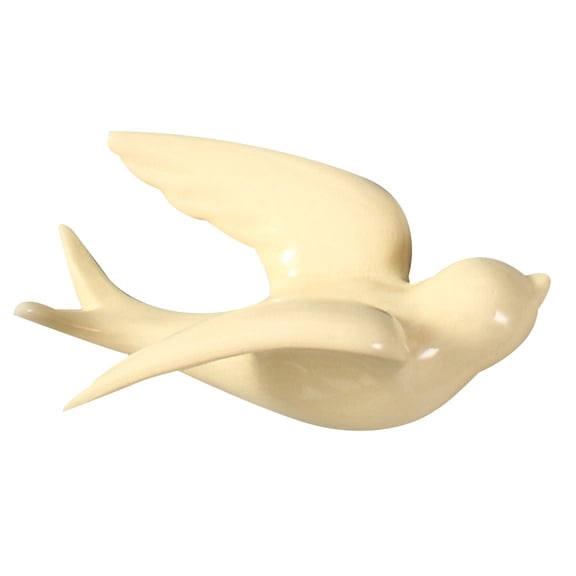 MLINS 1 PC Ceramic Wall Mount Colorful Swallows Decorative Hanging for Home Decor Beige