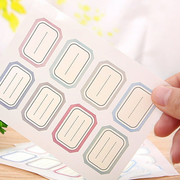 MLINS 1 Pack 6 Sheets Self Adhesive Plain Name Labels for Files Folders Envelopes Price Stickers and Markers