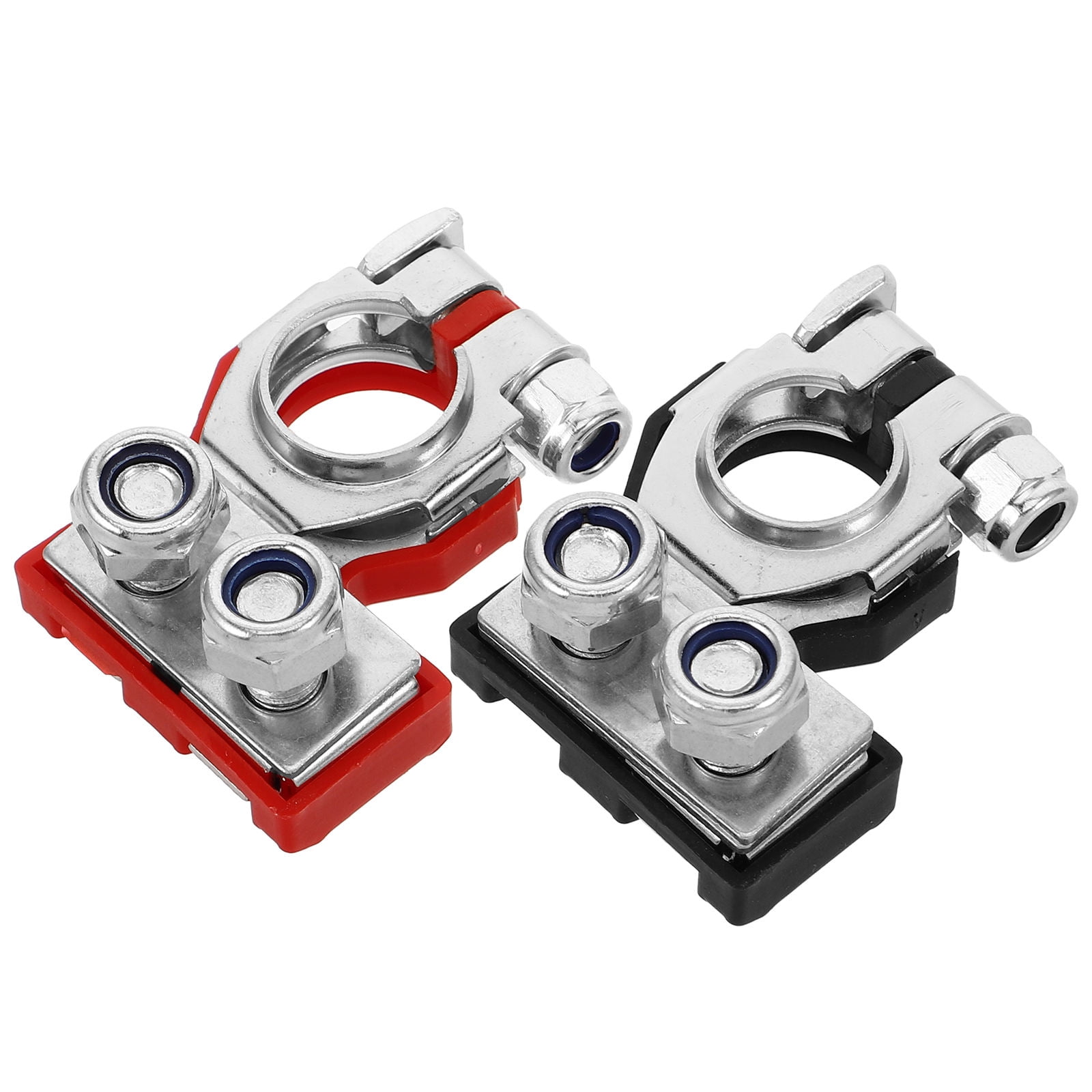Pair Of Battery Terminal Clamps – Positive/Negative Disconnect Connectors For Cars, Trucks