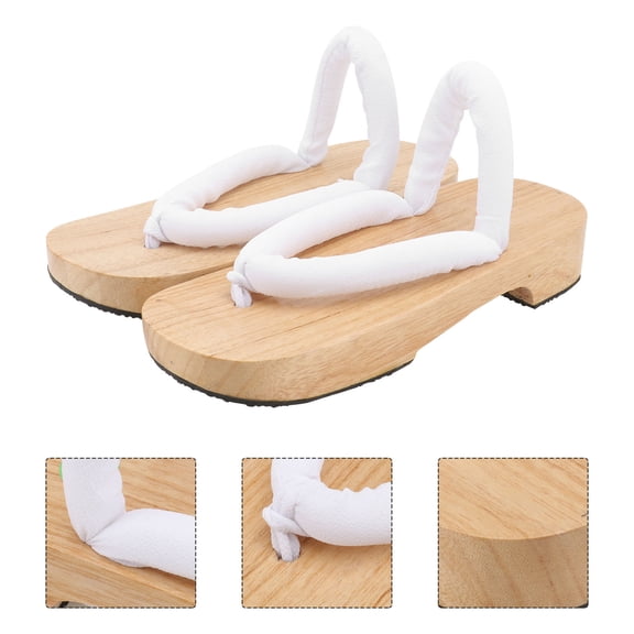 PTOOTP Women's Round Toe Wooden Clogs Sandals, Comfortable Non- Sole Casual Footwear, 1 Pair