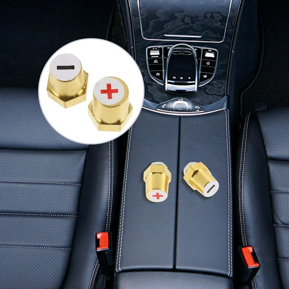 MLINS 1 Pair Threaded Brass Battery Posts Male Battery Terminal Extension Adapter for Car Battery Charging Electrical Supplies