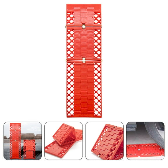MLINS 1 Pair Traction Mat Car Escape Tool Foldable Tire Traction Boards For Snow Ice Mud