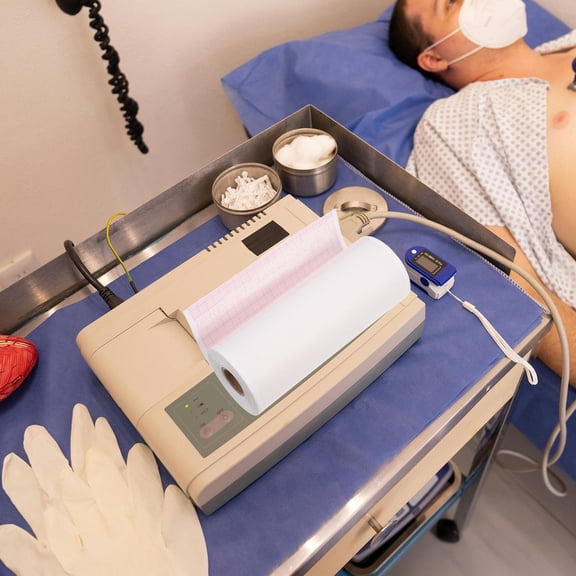 MLINS 1 Roll Electrocardiogram Printer Paper Thick Printing Rolls For Precise Results Papers Compactible For -800