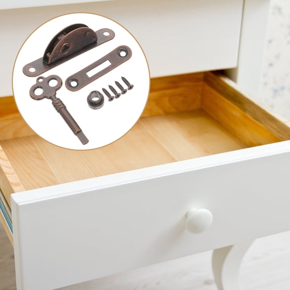 MLINS 1 Set Antique Lock Furniture Lock Cabinet Cupboard Decorative Replacement Antique Lock