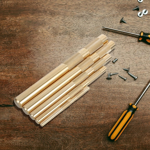 MLINS 1 Set Brass Punch Tool Set For Accurate Hole Punching In Leather And Metal Leather Craft Punch Tools For Automotive And Watch Repair