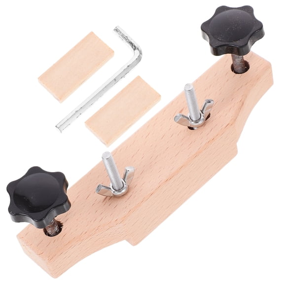 Milisten 1Set Guitar Bridge Clamp for Acoustic Guitar with Wood and Metal Durable Materials Beige