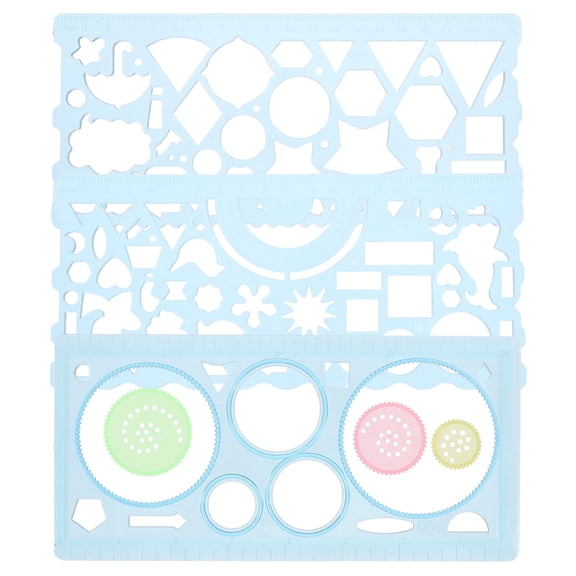 MLINS 1 Set Drawing Stencils Geometric Drawing Measuring Template Stencil Ruler for Students