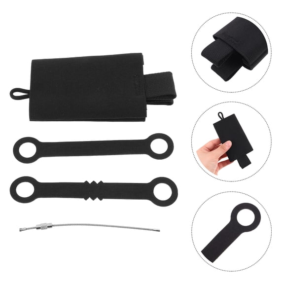 FELTECHELECTR 1Set Multifunctional Black Nylon Hunting Storage Pouch for Outdoor Use