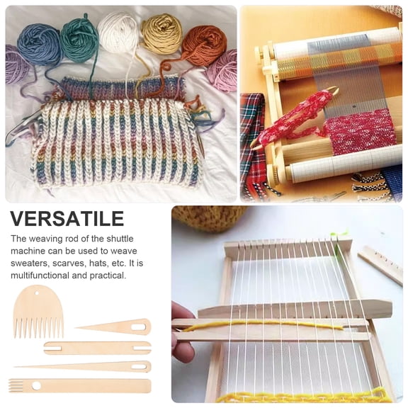 PTOOTP Weaving Shuttle Stick for Textile and Yarn Crafts, 1 Piece, 10 x 0.9 x 0.1 Inches, Craft Tool for Weaving Projects