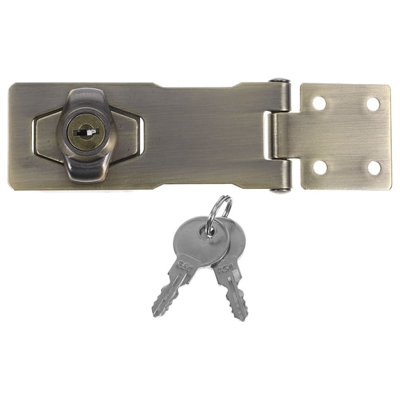 MLINS 1 Set Hasp Latch Padlock Latch Barn Door Lock Padlock Hasp Padlock Hinge Latch