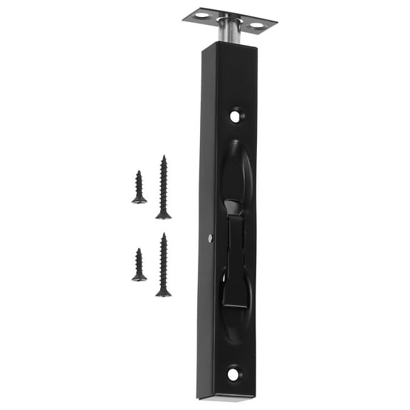 MLINS 1 Set Hidden Latch Bolt Stainless Steel Security Door Bolt Latch Double Door Flush Bolt Latch Slide Double Door Latch For Secure Door Closure Black