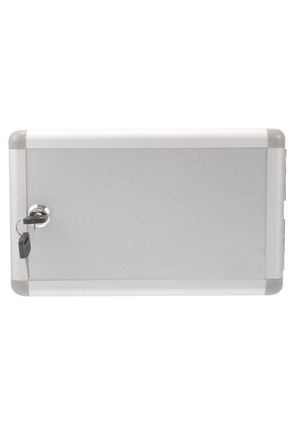 1Set Secure Wall Mounted Key Rack Organizer with Lock and Spacious Interior
