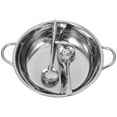 thumbnail image 1 of MLINS 1 Set Of Stainless Steel 28cm Divided Hot Pot With Ladle And Strainer Kitchen Dual Flavor Shabu Pot Multi-Use Stainless Steel China Hotpot, 1 of 8