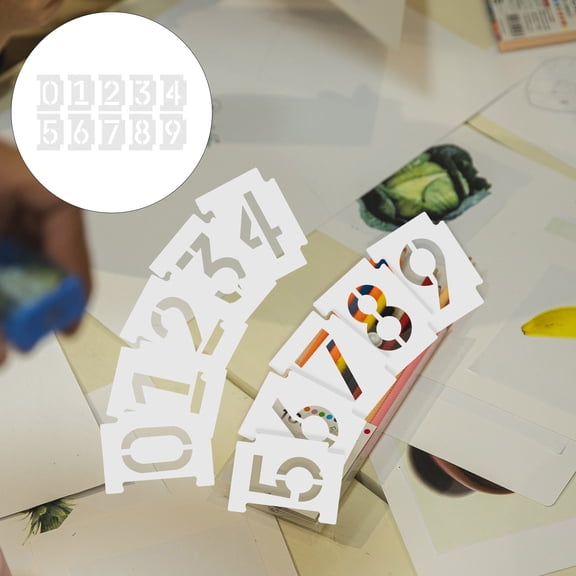 MLINS 1 Set Painting Stencils Number Templates Plastic Drawing Stencils Number Painting Stencils for DIY