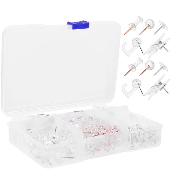 Milisten Metal Push Pin Picture Hangers for Hanging Pictures 140 Pieces Wall Hooks