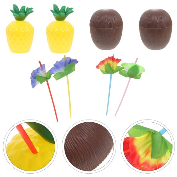 AURARMLET Pineapple Shaped Cup Food Grade Pp 1 Set 5.1x4 In