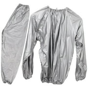 MLINS 1 Set Sauna Sweat Suit for Men Silver Polyethylene Fiber Promotes 59x26x0.2in