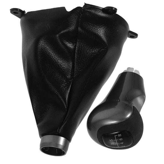 YUYUETIME 1Set Car Gear Shift Knob with Black Shift Boot Cover for Manual Transmission Upgrade