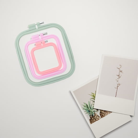 MLINS 1 Set Square Embroidery Hoop Frame Embroidery Hoop, Plastic Embroidery Frames For Sewing Needlework Embroidery Projects