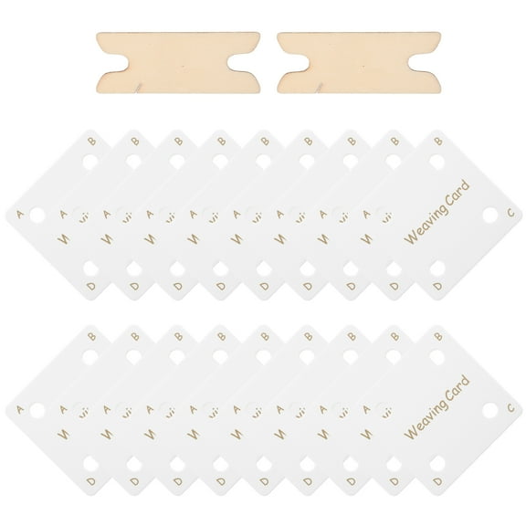 KONTONTY 1 Set Weaving Tablet Wooden Tablet Weaving With Shuttle Assorted Color For Crafting Handicrafts All Age Groups