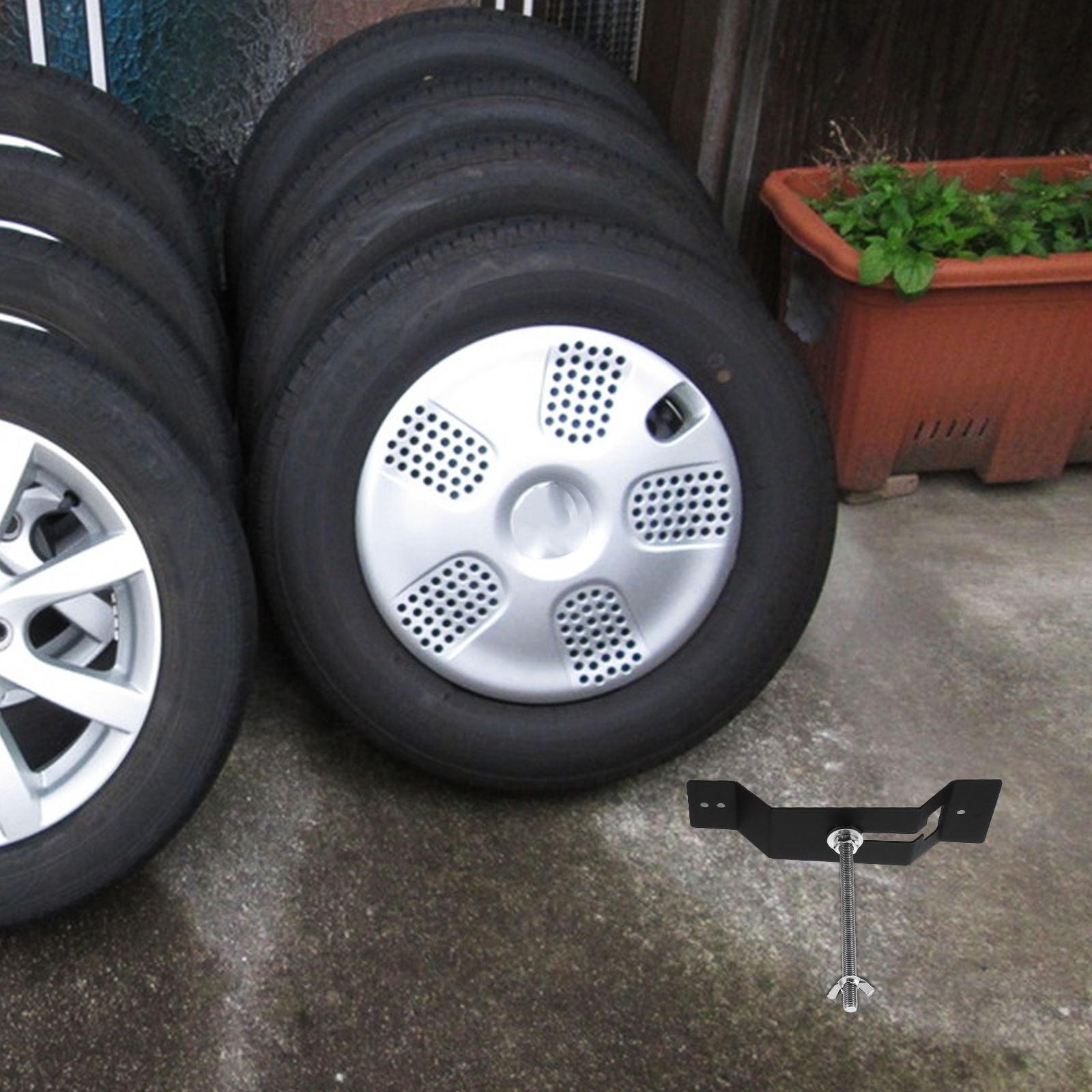 MLINS 1 Set of Wall Mount Spare Tire Carrier for Trailer Spare Tire ...