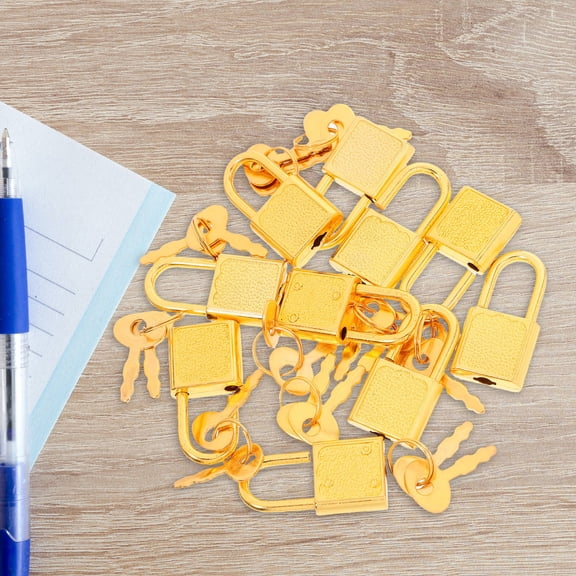 MLINS 1 Set Small Padlock with Keys, Wear-Resistant for Diary, Household, Stationery, Convenient Security Lock