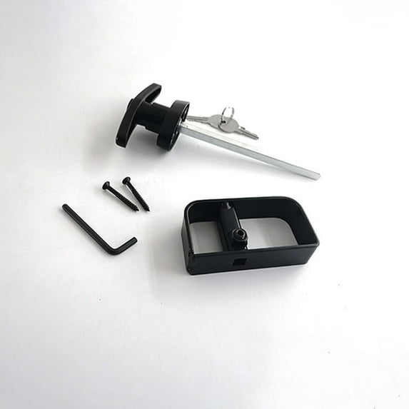 MLINS Heavy Duty Sliding Barn Door Lock Set with Handle, Security Lock for Gates, Barns, Sheds, and Sliding Doors