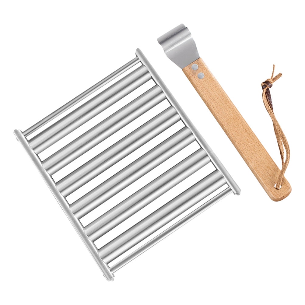 MLINS 1 Set of Camping Sausage Barbecue Rack with Handle Stainless ...